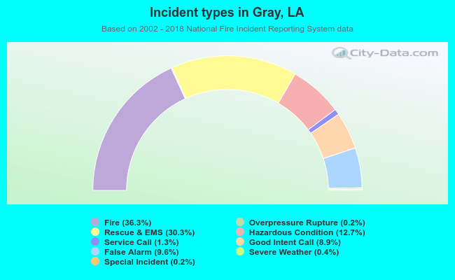 Incident types in Gray, LA