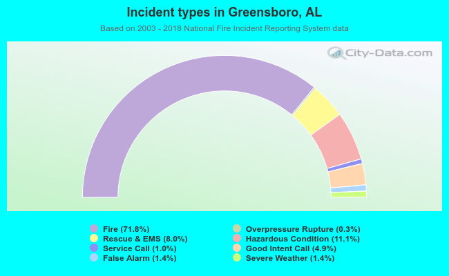Incident types in Greensboro, AL