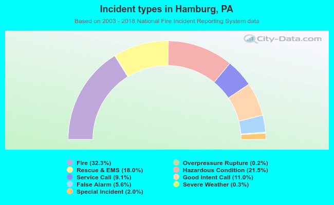Incident types in Hamburg, PA