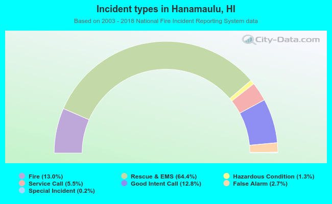 Incident types in Hanamaulu, HI