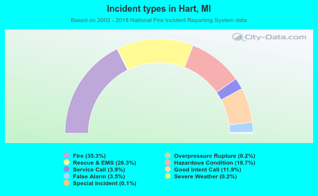 Incident types in Hart, MI