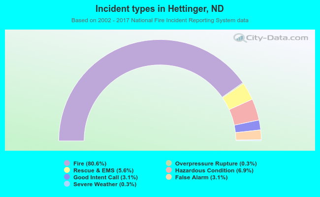 Incident types in Hettinger, ND