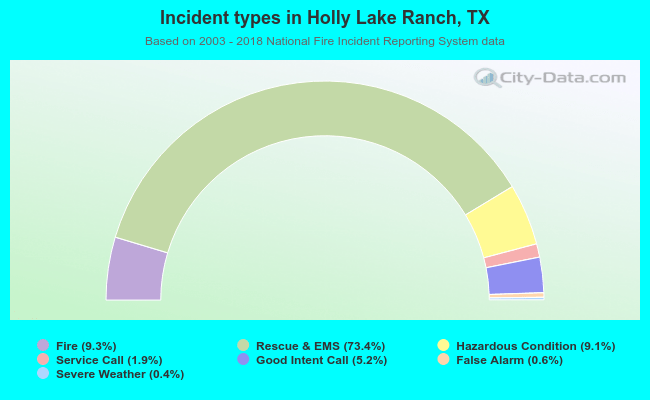 Incident types in Holly Lake Ranch, TX