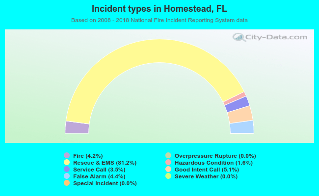 Incident types in Homestead, FL