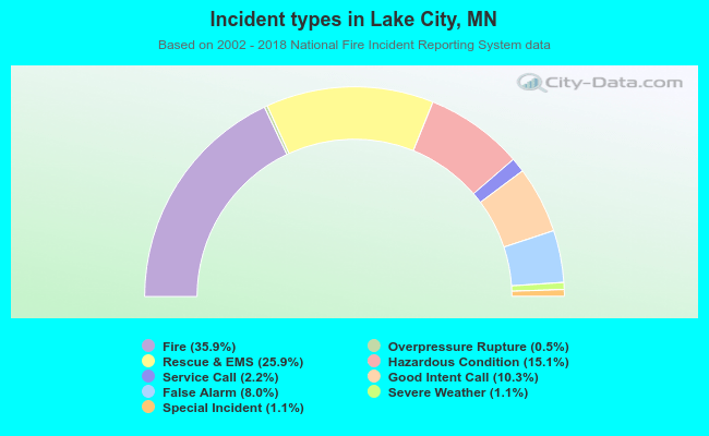 Incident types in Lake City, MN