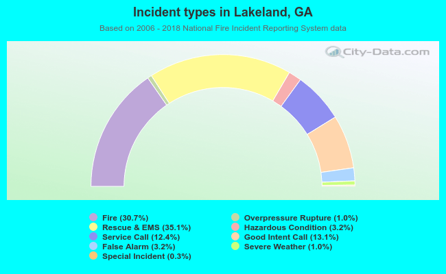 Incident types in Lakeland, GA