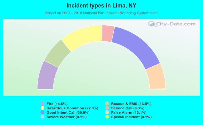 Incident types in Lima, NY
