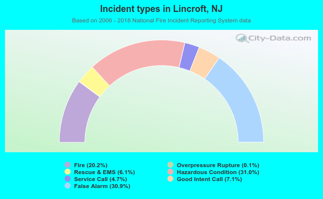 Incident types in Lincroft, NJ