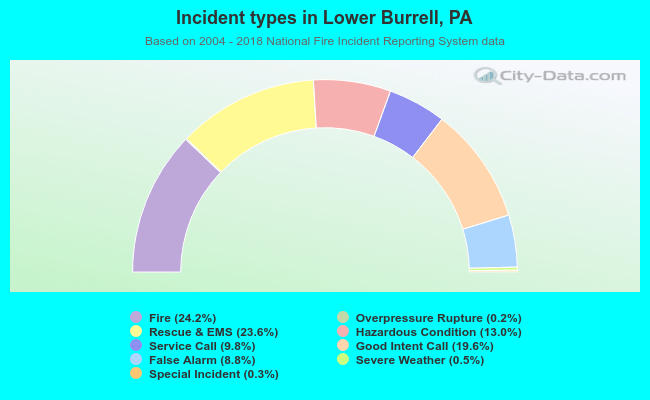 Incident types in Lower Burrell, PA