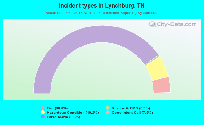 Incident types in Lynchburg, TN