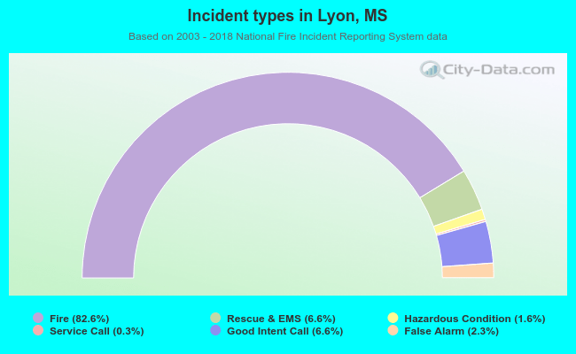 Incident types in Lyon, MS
