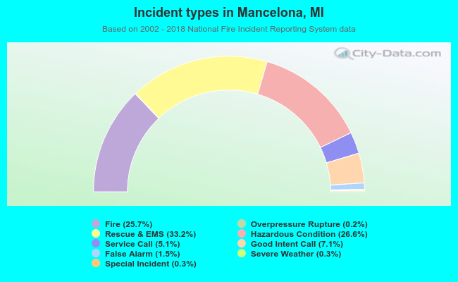 Incident types in Mancelona, MI