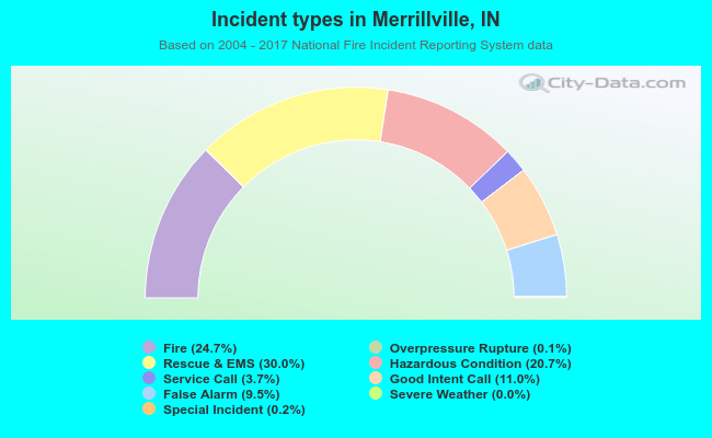 Incident types in Merrillville, IN