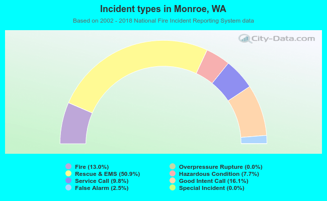 Incident types in Monroe, WA