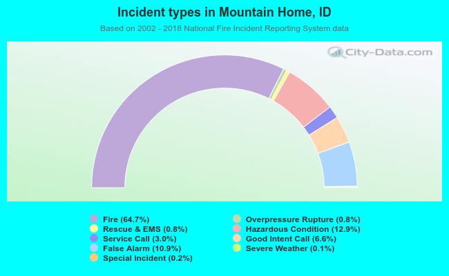 Incident types in Mountain Home, ID