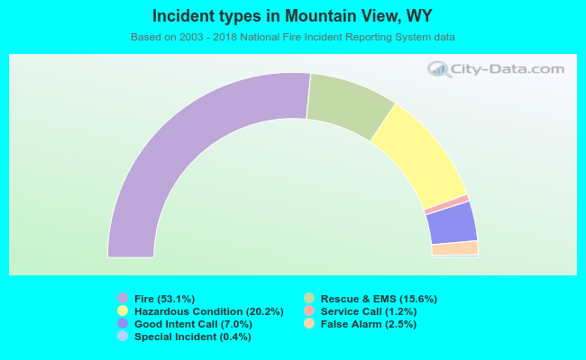 Incident types in Mountain View, WY