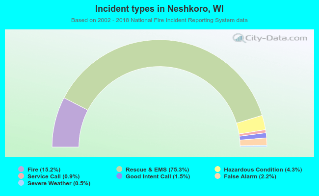 Incident types in Neshkoro, WI