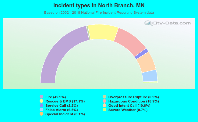 Incident types in North Branch, MN
