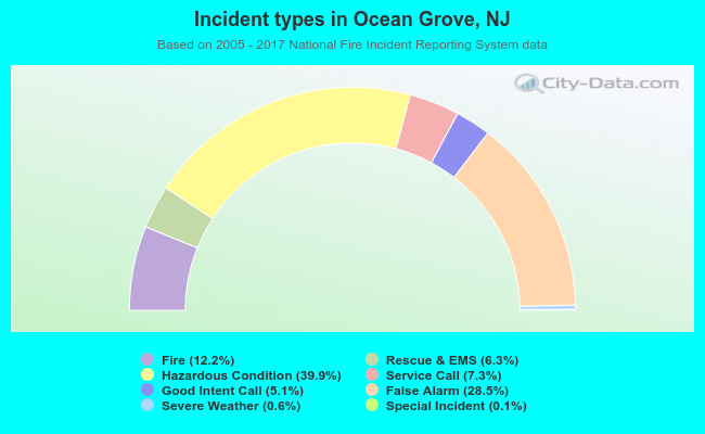 Incident types in Ocean Grove, NJ