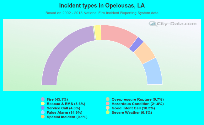 Incident types in Opelousas, LA