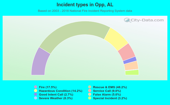 Incident types in Opp, AL