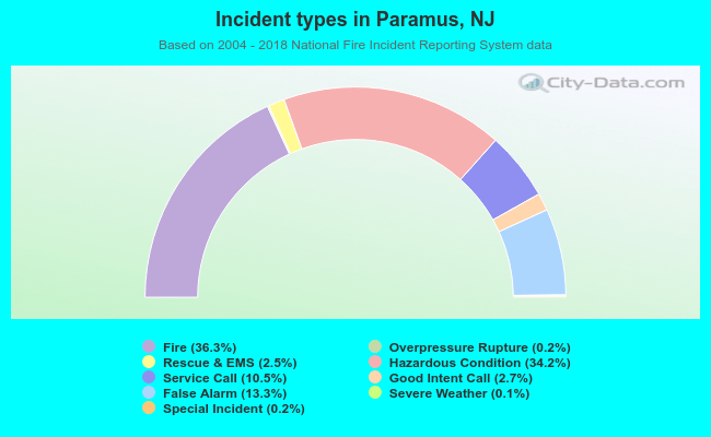 Incident types in Paramus, NJ