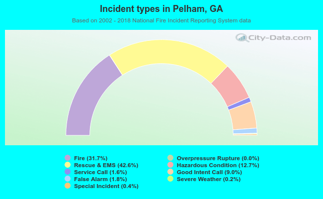 Incident types in Pelham, GA