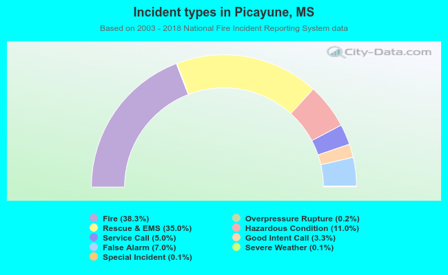 Incident types in Picayune, MS