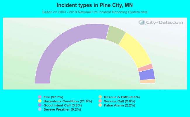 Incident types in Pine City, MN