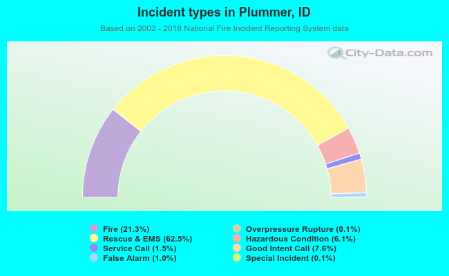 Incident types in Plummer, ID