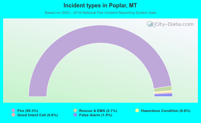 Incident types in Poplar, MT