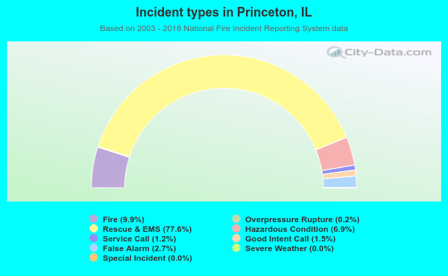 Incident types in Princeton, IL