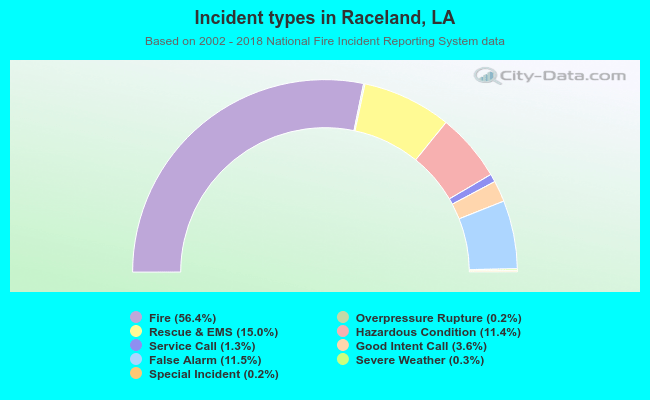 Incident types in Raceland, LA