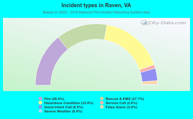 Incident types in Raven, VA