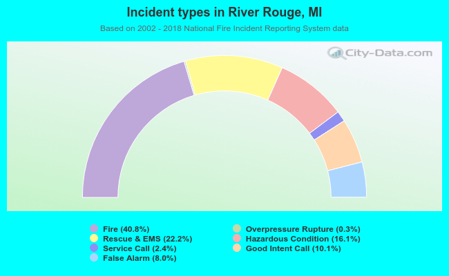 Incident types in River Rouge, MI