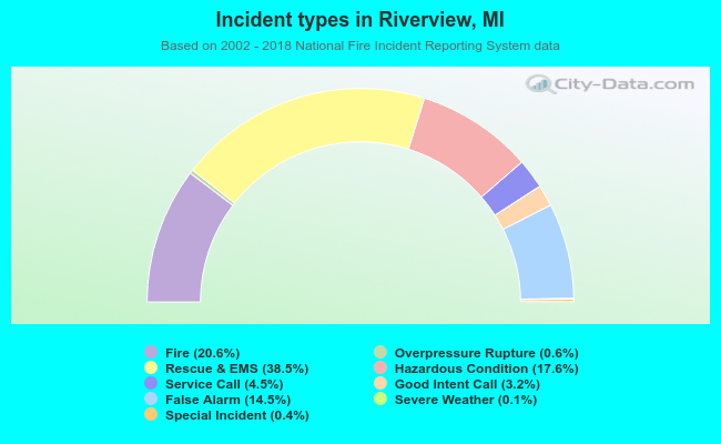 Incident types in Riverview, MI