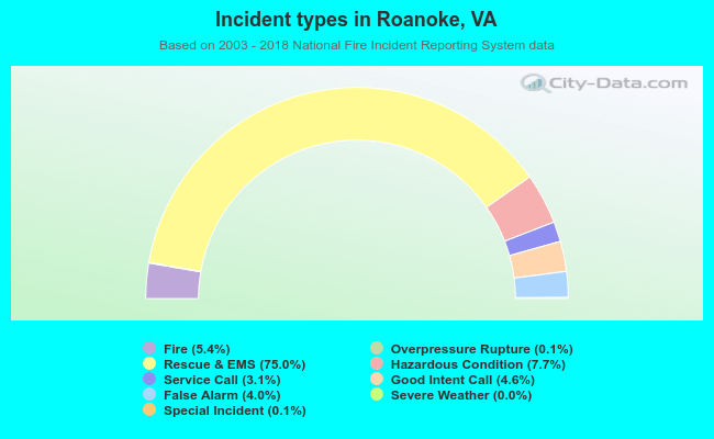 Incident types in Roanoke, VA