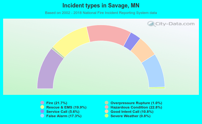 Incident types in Savage, MN