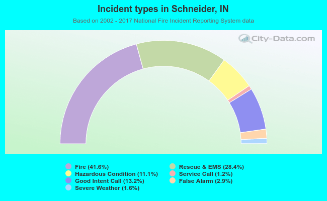 Incident types in Schneider, IN