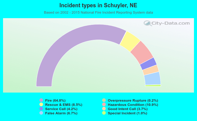 Incident types in Schuyler, NE