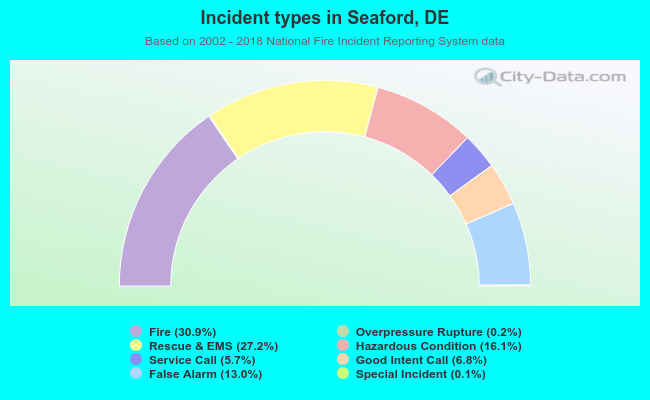 Incident types in Seaford, DE