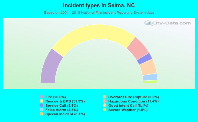 Incident types in Selma, NC