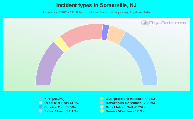 Incident types in Somerville, NJ
