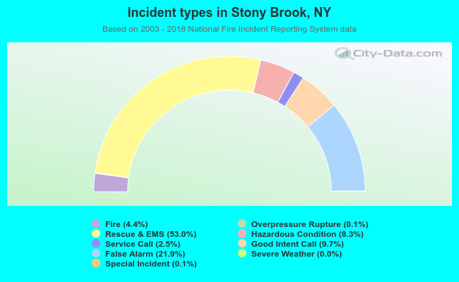 Incident types in Stony Brook, NY