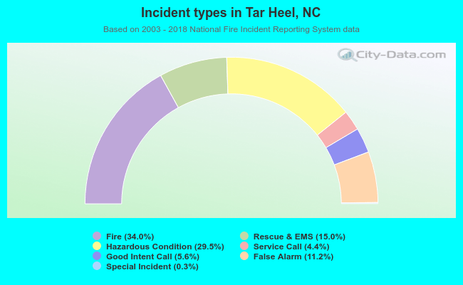 Incident types in Tar Heel, NC