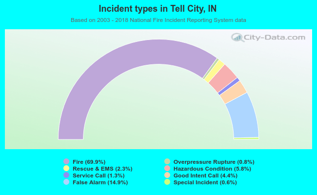 Incident types in Tell City, IN