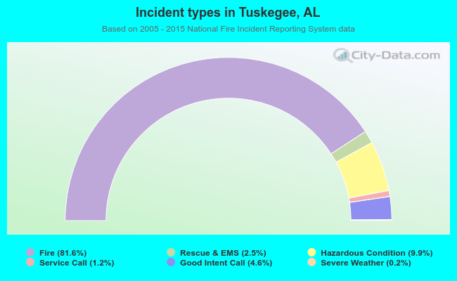 Incident types in Tuskegee, AL