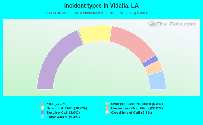Incident types in Vidalia, LA
