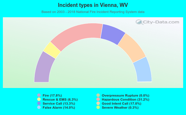 Incident types in Vienna, WV