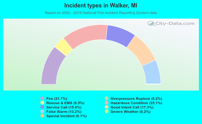 Incident types in Walker, MI
